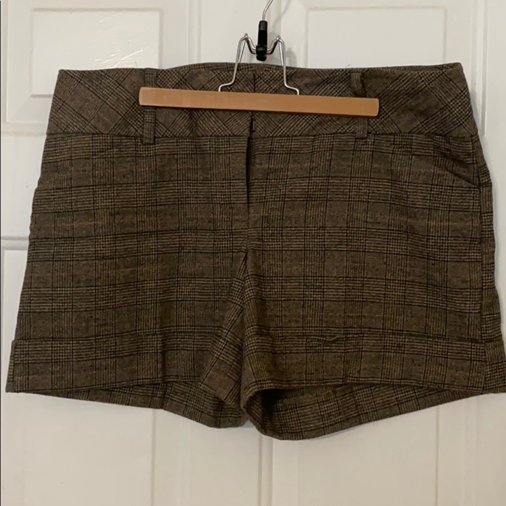 Brown patterned shorts